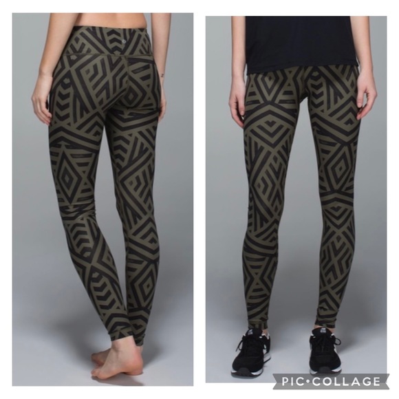 Lululemon Chevron Shuffle Fatigue Green Black 6 - Picture 3 of 15